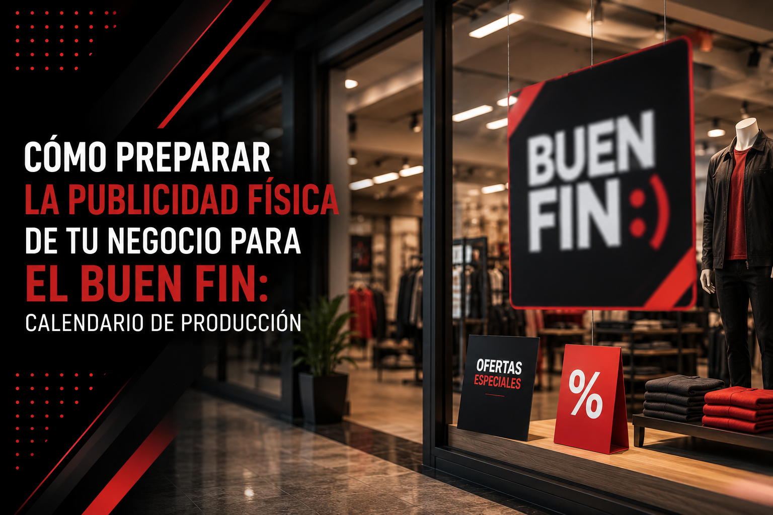 Cómo preparar la publicidad física de tu negocio para el Buen Fin: calendario de producción